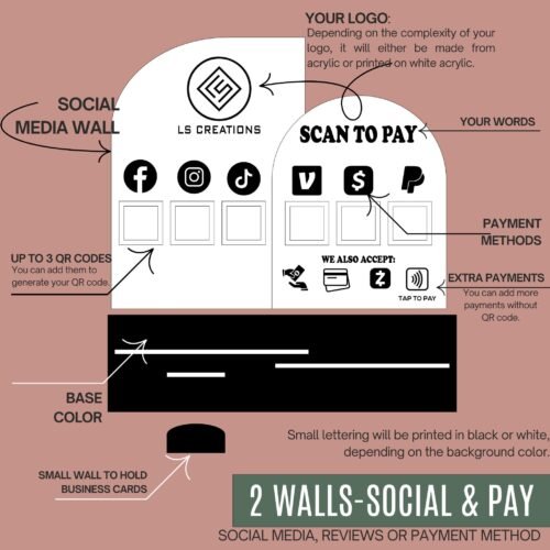 Scan to pay/ Social media sign