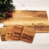 Personalized Acacia Coasters Set