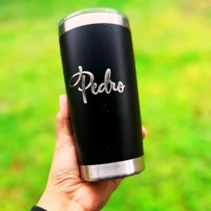 Stainless Steel tumbler engraved with name