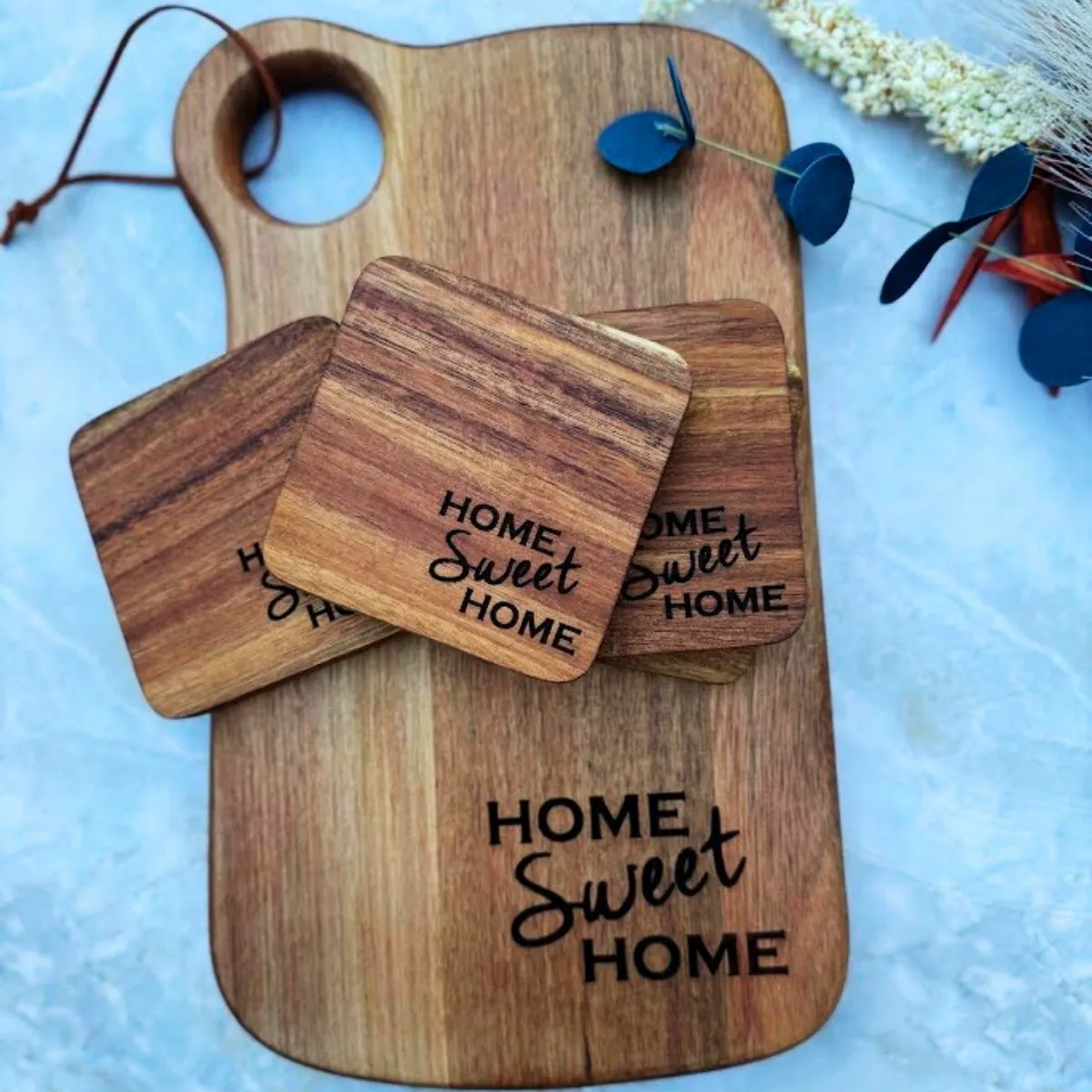 Wooden cutting boards laser engraved