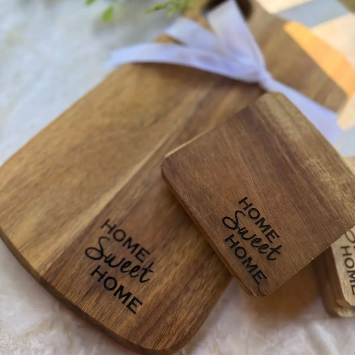 Wooden cutting board Home sweet home