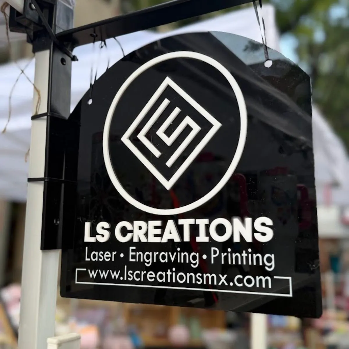 Logo made with acrylic and uv printer for festivals and shows